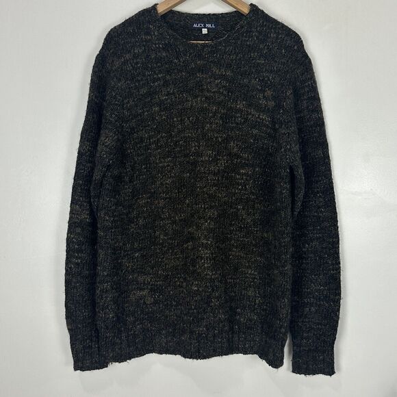 Alex Mill Mens XL Wool Alpaca Blend Multicolor Knit Crew Neck Donegal Sweater - Picture 1 of 9